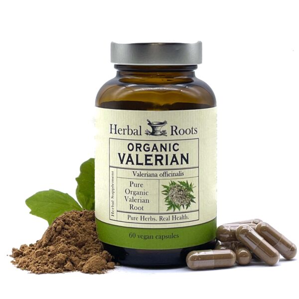 Herbal Roots Pure Organic Valerian Root Capsules - 900 mg